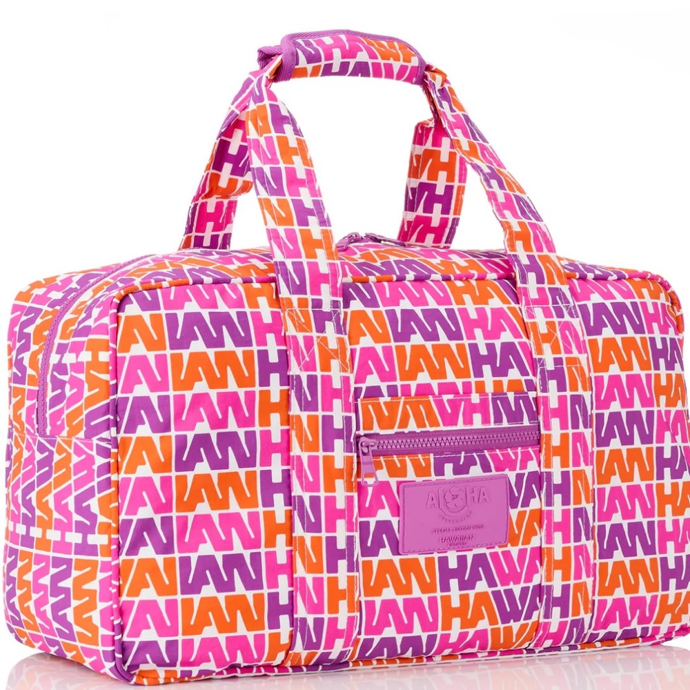 Aloha Collection Vintage Hawaiian Airlines Keep it Light Weekender Travel Duffle - Picture 3 of 12